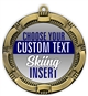 Skiing Full Color Custom Text Insert Medal