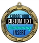 Swimming Full Color Custom Text Insert Medal