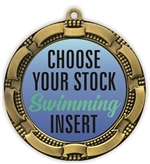 Swimming Full Color Insert Medal