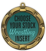 Wrestling Full Color Insert Medal