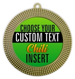 Chili Cook-off Full Color Custom Text Insert Medal