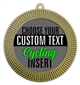 Cycling Full Color Custom Text Insert Medal