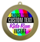 Kids Run Full Color Custom Text Insert Medal