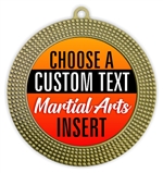 Martial Arts Full Color Custom Text Insert Medal