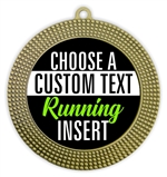 Running Full Color Custom Text Insert Medal