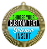 Science Full Color Custom Text Insert Medal