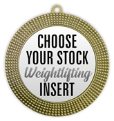 Weight Lifting Full Color Insert Medal