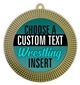 Wrestling Full Color Custom Text Insert Medal