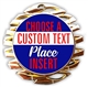 Place Full Color Custom Text Insert Medal