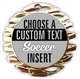 Soccer Full Color Custom Text Insert Medal