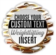 Weight Lifting Full Color Custom Text Insert Medal