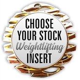 Weight Lifting Full Color Insert Medal