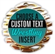 Wrestling Full Color Custom Text Insert Medal