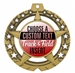 Track and Field Full Color Custom Text Insert Medal