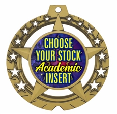 Academic Star Full Color Insert Medal