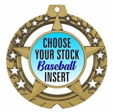 Baseball Full Color Insert Medal