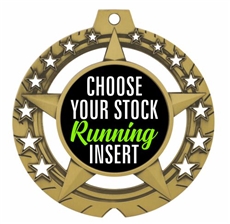 Running Full Color Insert Medal