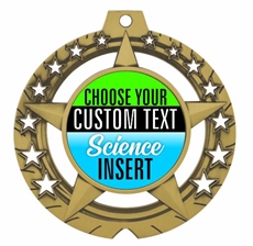 Science Full Color Custom Text Insert Medal