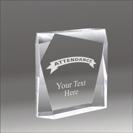 Jewel Bevel attendance acrylic award