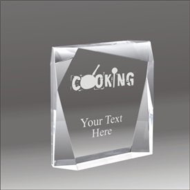 Jewel Bevel cooking acrylic award