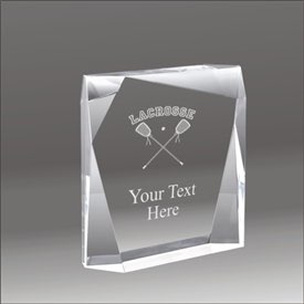 Jewel Bevel lacrosse acrylic award