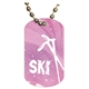 Skiing Dog tag