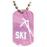 Skiing Dog tag