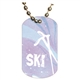 Skiing Dog tag