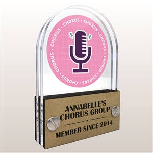 Double Pane Acrylic Chorus Trophy Award