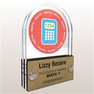 Double Pane Acrylic Math Trophy Award