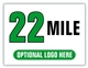 Race Distance Marker Sign 22 Mile