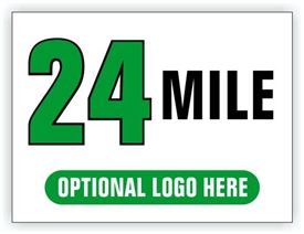 Race Distance Marker Sign 24 Mile
