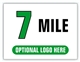 Race Distance Marker Sign 7 Mile