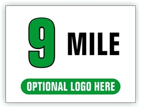 Race Distance Marker Sign 9 Mile