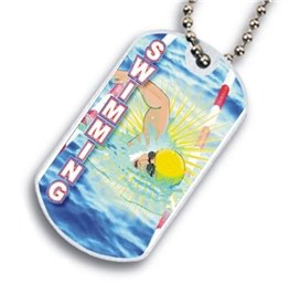 Swimming Dog tag