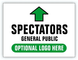 Race Event I.D. & Information Sign | Spectator and General Public Directional