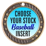 Baseball Full Color Insert Medal