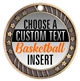 Basketball Full Color Custom Text Insert Medal