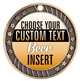 Beer Full Color Custom Text Insert Medal