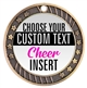 Cheer Full Color Custom Text Insert Medal