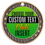 Chili Cook-off Full Color Custom Text Insert Medal