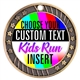 Kids Run Full Color Custom Text Insert Medal