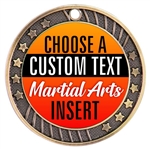 Martial Arts Full Color Custom Text Insert Medal