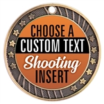 Shooting Full Color Custom Text Insert Medal