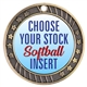 Softball Full Color Insert Medal