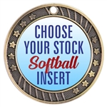 Softball Full Color Insert Medal