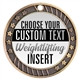 Weight Lifting Full Color Custom Text Insert Medal