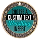 Wrestling Full Color Custom Text Insert Medal