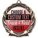 Track and Field Full Color Custom Text Insert Medal