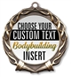 Male Body Building Full Color Custom Text Insert Medal